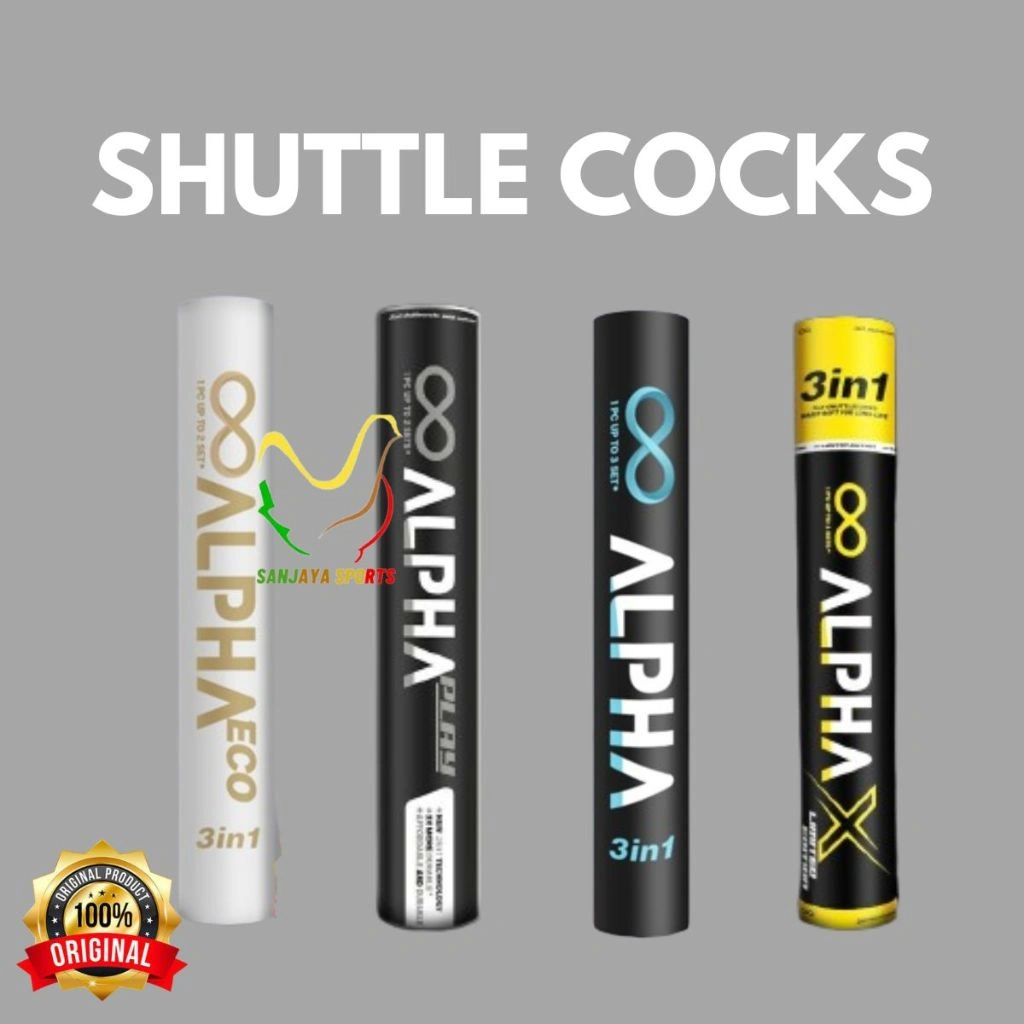 SHUTTLECOCK ALPHA BADMINTON BULUTANGKIS COCK ALPHA ECO 3 in 1 ORIGINAL