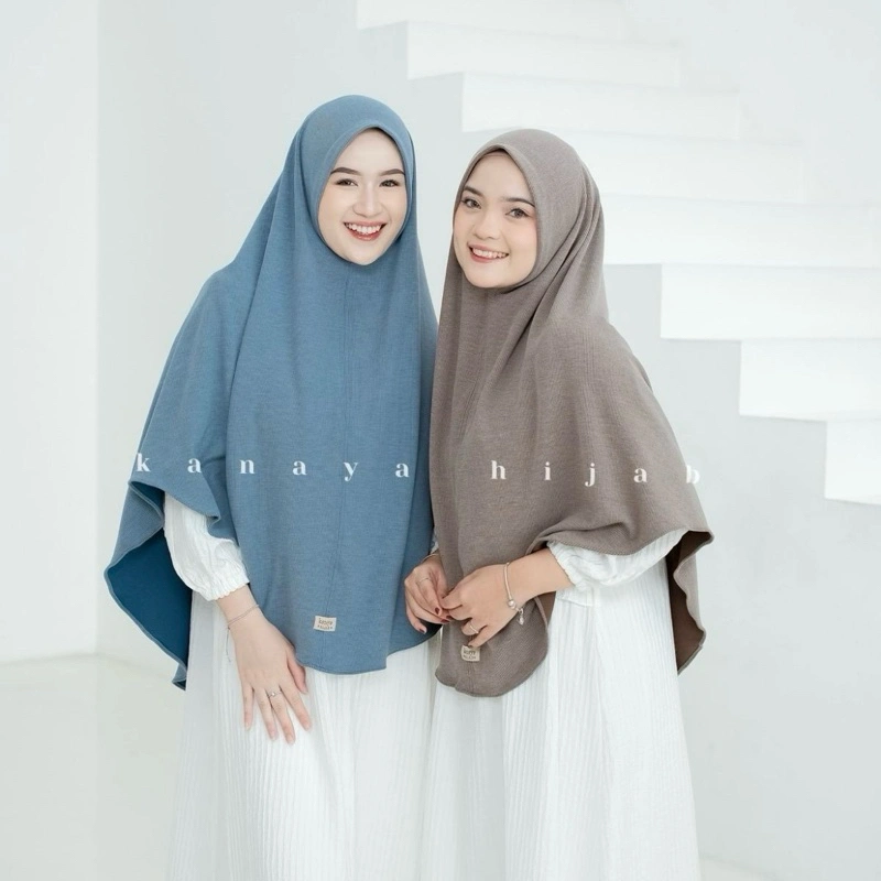 KANAYA - Hijab Bergo Knit Size XL Jumbo Premium, Kerudung Syari