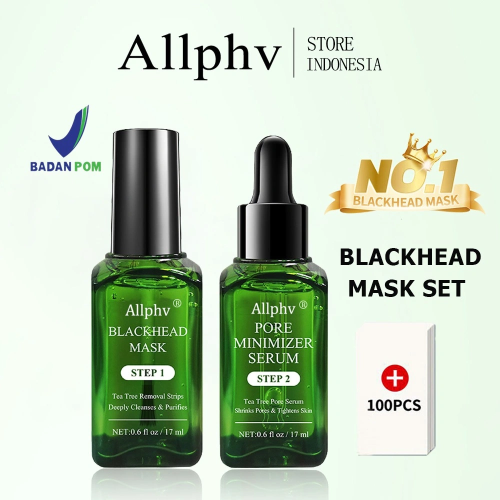 [BPOM] (Grosir) Allphv Blackhead Mask Step1 Masker Komedo Hidung & Step2 Pore Minimizer Serum