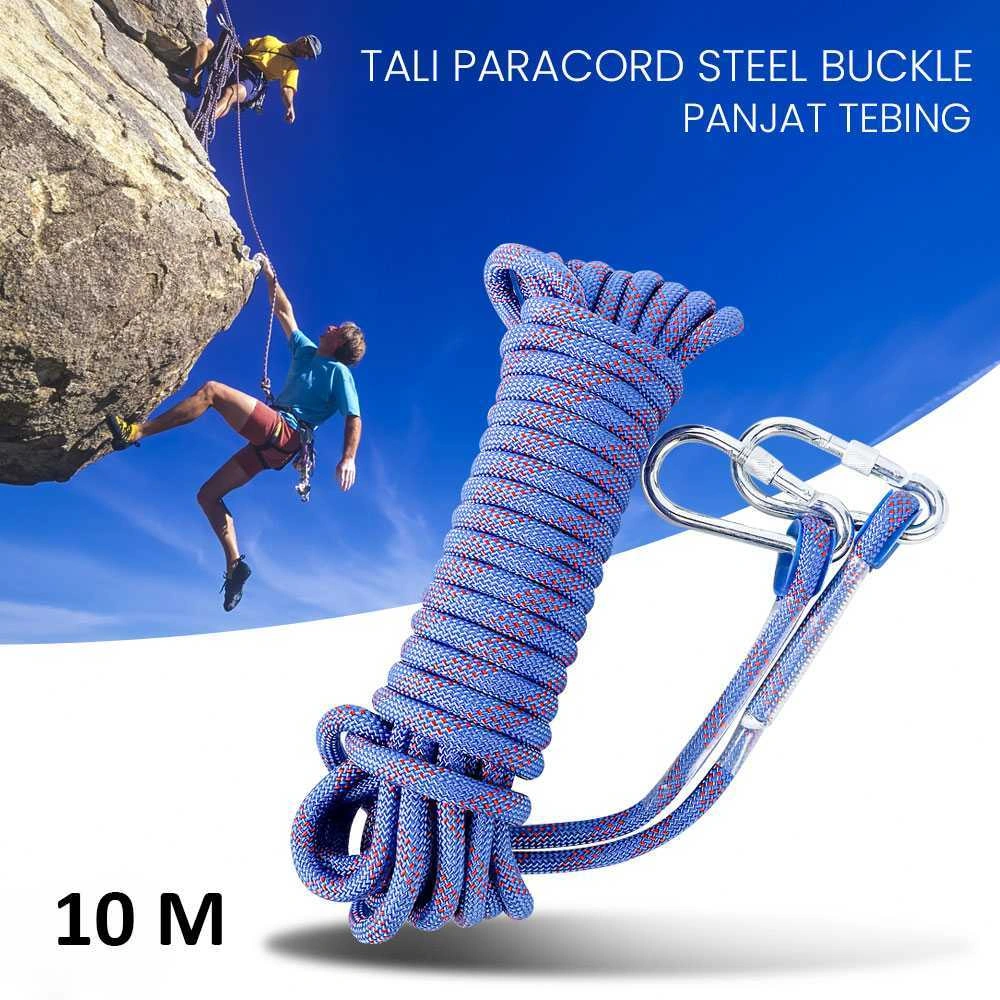 TaffSPORT Tali Paracord Panjat Tebing Climbing Rope Steel 10M 20M 10mm - 24KN