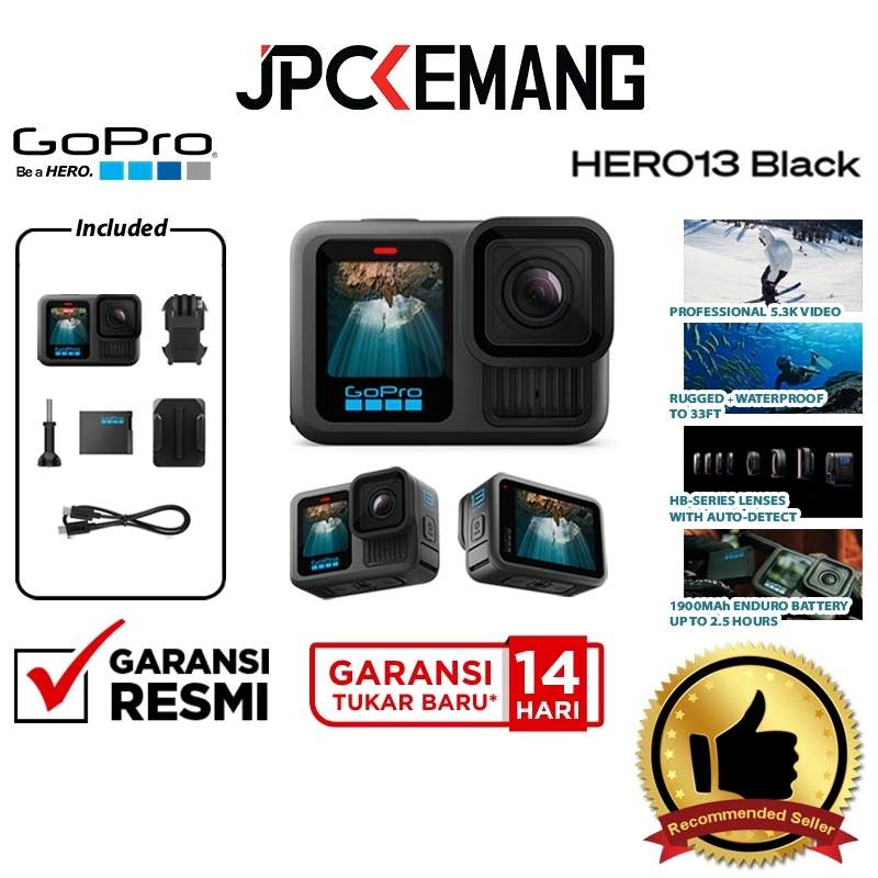 GoPro HERO 13 Black Action Camera / Go Pro Hero13 Black Creator Edition Action Cam Garansi Resmi
