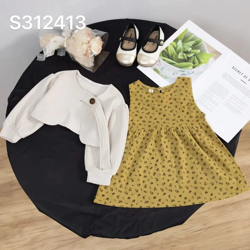 INESRA - (ROMPI TERPISAH BT) GAUN DRES + BLEZER 2in1 ANAK PEREMPUAN-DRES USIA 3 BULAN-4 TAHUN COD