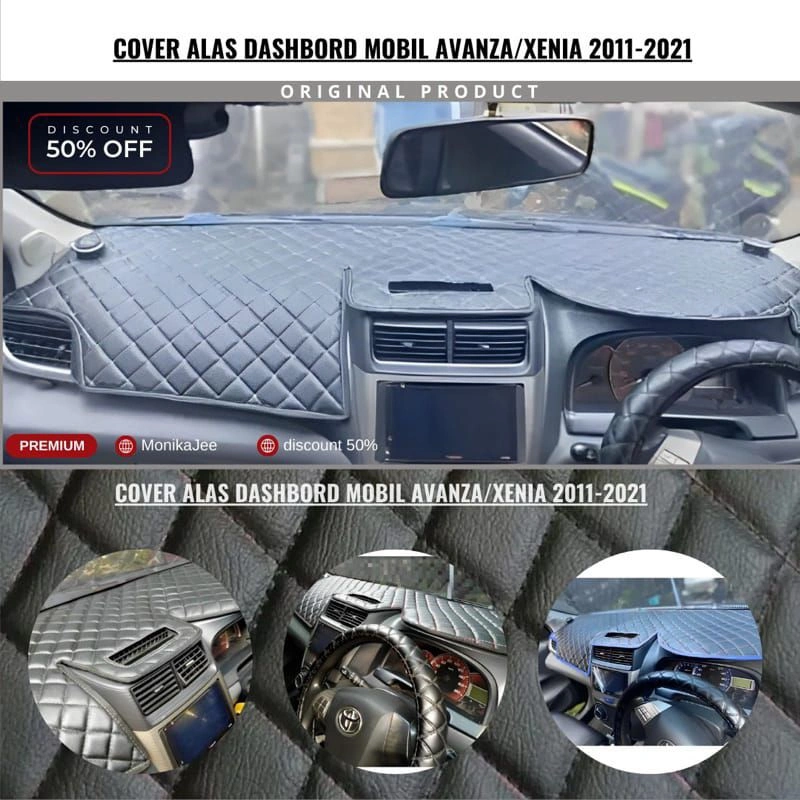 Cover alas dashboard/taplak alas dashboard NEW AVANZA/XENIA (2012-2021)motif wajik kombinasi SETIR