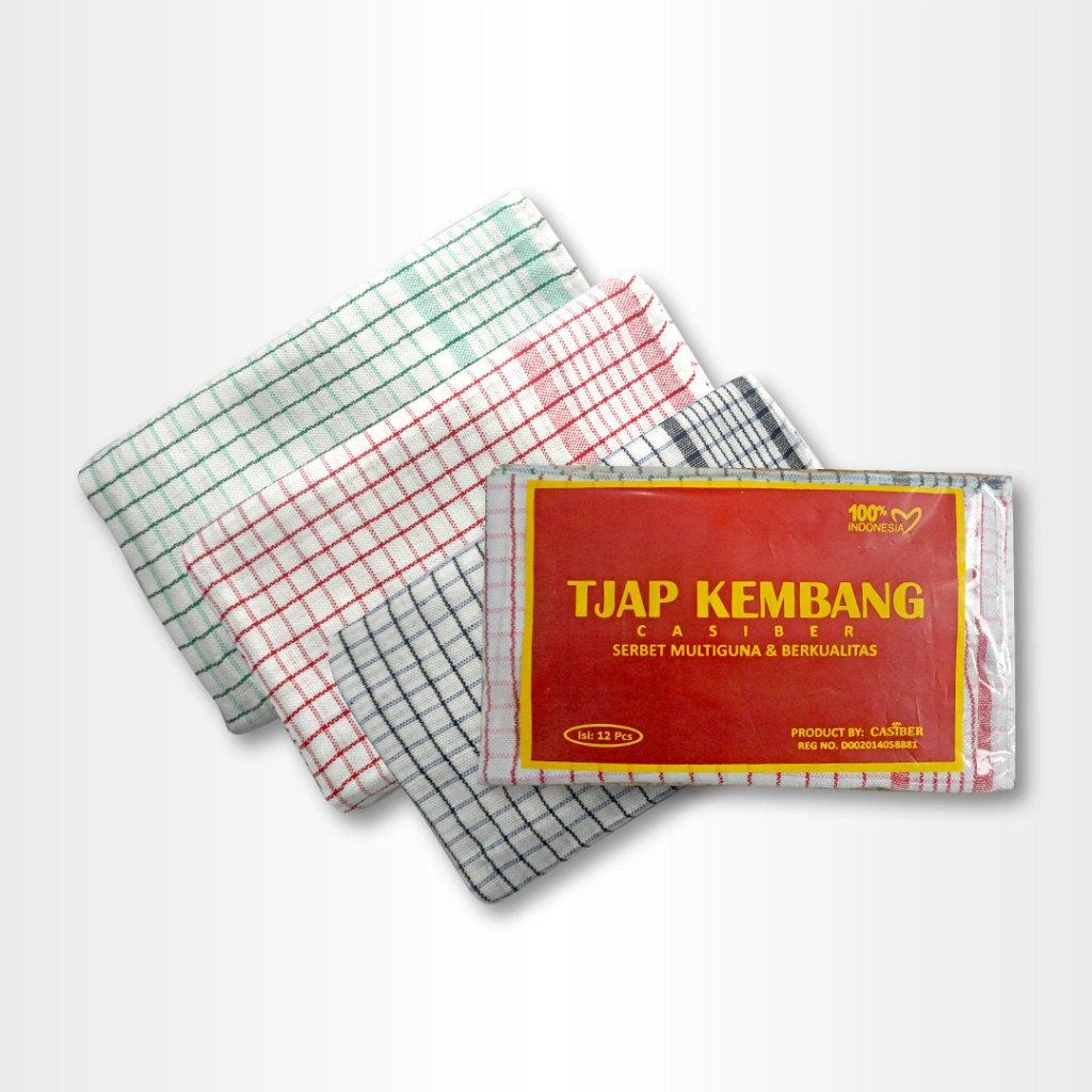 Serbet Dapur 1 Lusin Murah/ Kain Lap Dapur Tangan Murah 1 Lusin tjap kembang