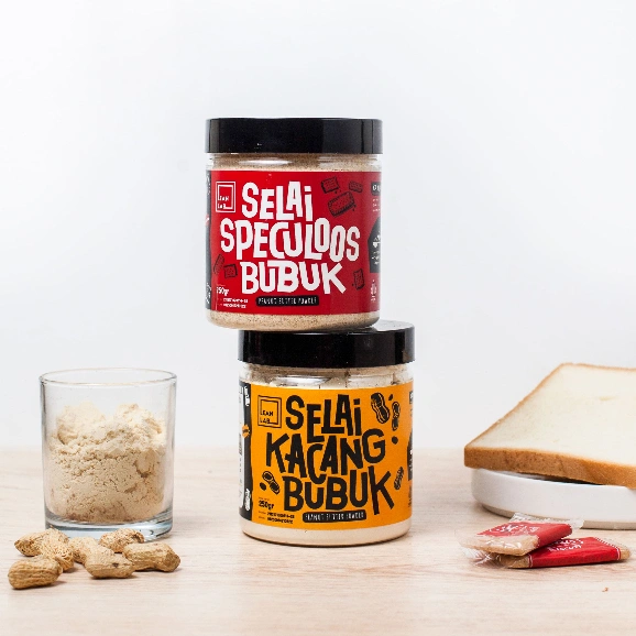 Lean Lab Selai Kacang Starter Pack Peanut-Speculoos (250gr x2) Selai Kacang Bubuk (Vegan, Low Fat)