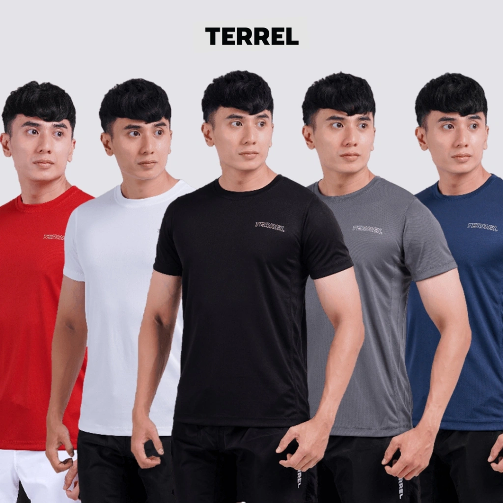 Terrel sportswear Basic Tee kaos olahraga dry fit lari running gym pria lengan pendek