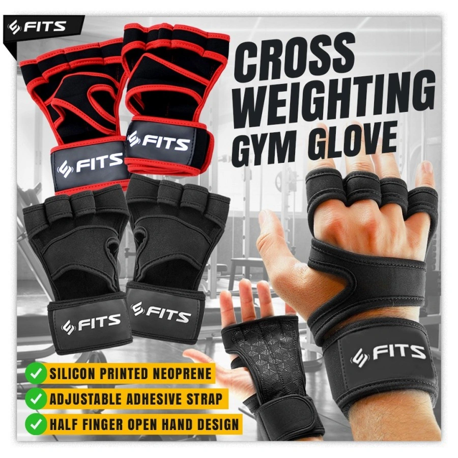 FITS Glove Fitness Gym Cross Weigthlifting Sarung tangan Weight Lifting Fitness Gym Sepeda Olahraga