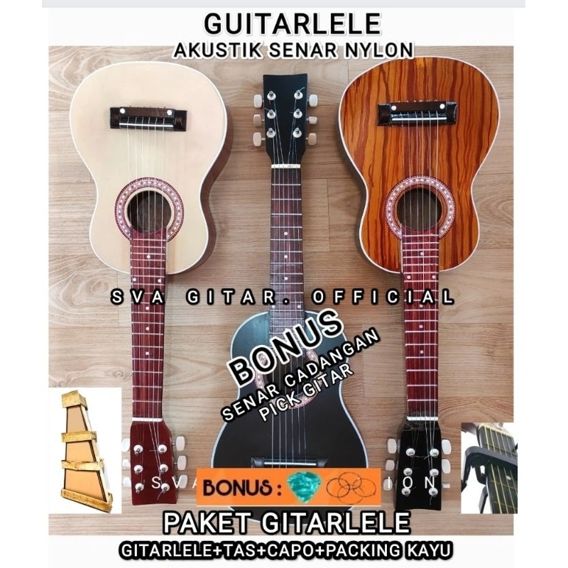 GITARLELE SENAR 6 FREE PACKING KAYU 3THREE.POINT #*// SENAR NYLON / GARANSI PENGIRIMAN - PACKING AMAN GRATIS ONGKIR