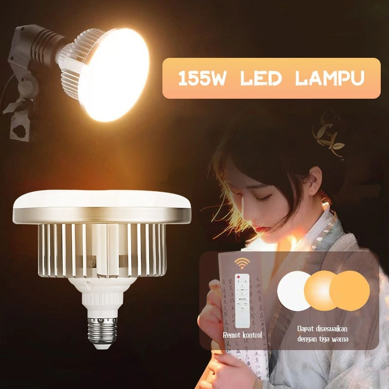TNW 155W Softbox Led Light Bulb Lampu Studio Softbox Bulb Remote Control Lampu 2800K-6000K Untuk Fotografi Livestreaming Video
