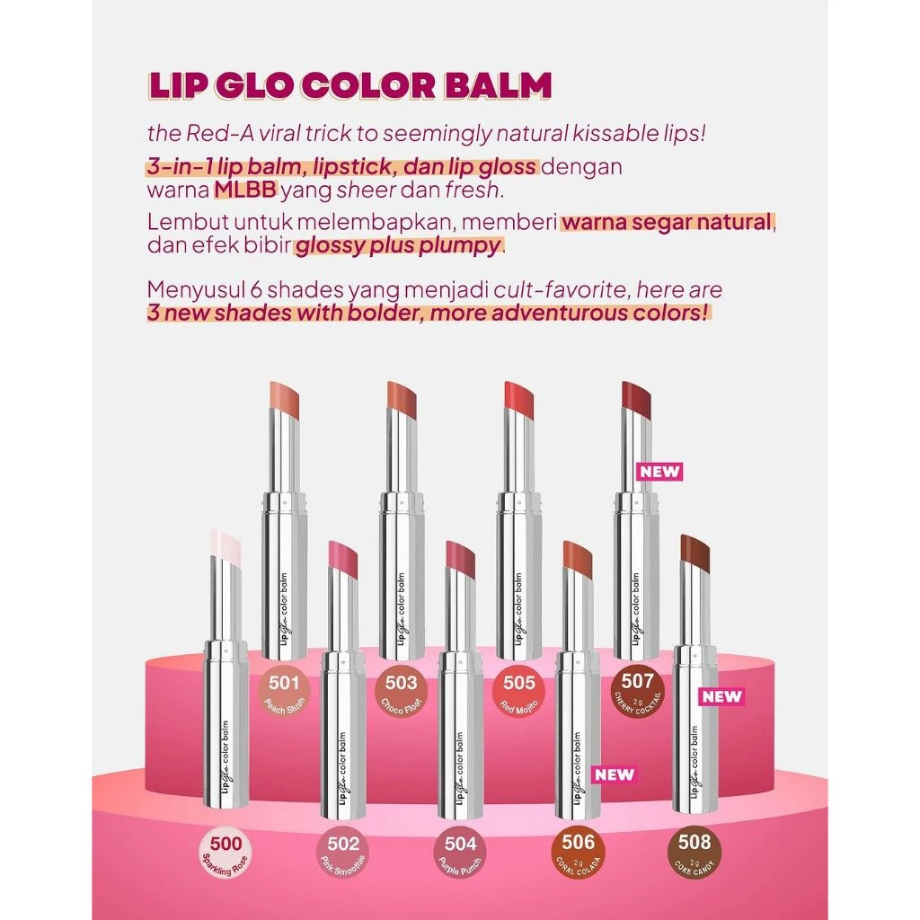 Red-A Lip Glo Color Balm 3 in 1