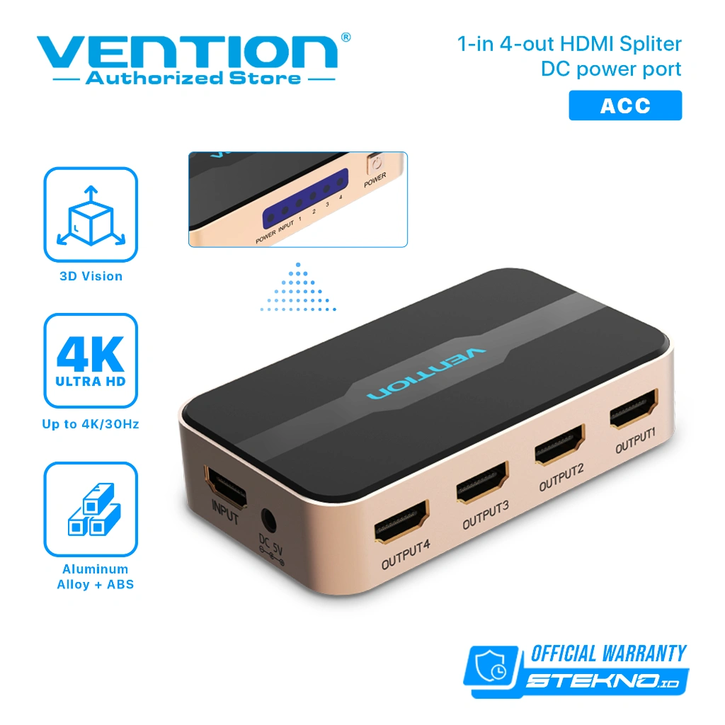 Vention HDMI Splitter 1 in 4 Out Full HD 3D 4K HDMI High Quality