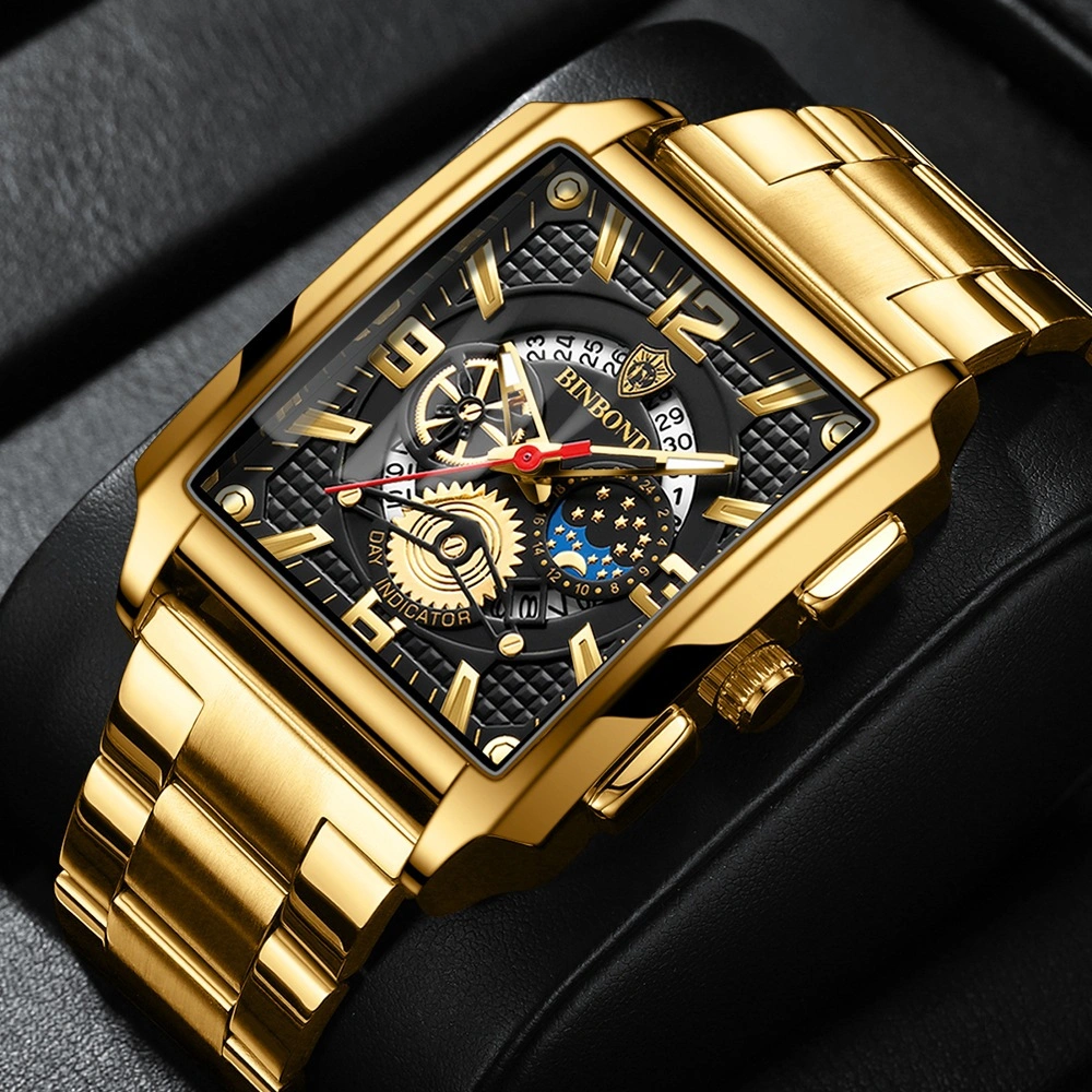 COD Jam Tangan Pria LUXURY ORIGINAL LXR25 Dial Kotak Luxury Stainless Steel Original - Watch Men Quartz Movement - Waterrasistant Anti Karat(Free Box+ Baterai)