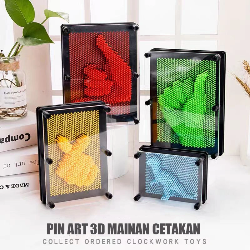 Pin Art 3D Mainan Edukatif Mainan Cetakan Pin Sculpture Pinart Clone Needle Painting Clone Mold
