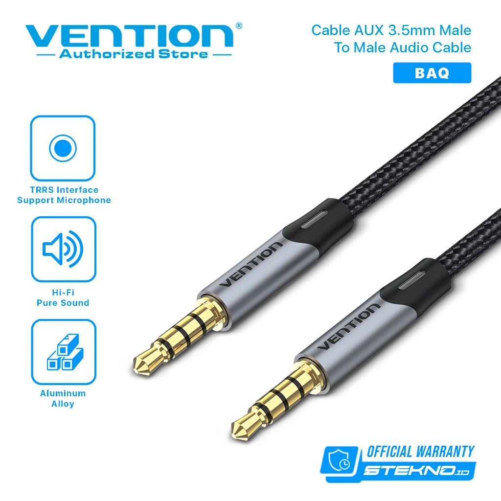 VENTION Kabel Aux TRRS 3.5mm Male to Male