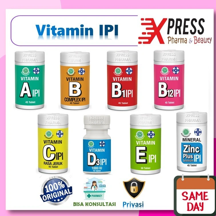 XPRESS ! Vitamin ipi A / B1 / B12 / B complex Komplek / C Cipi Aipi B12ipi B1ipi E