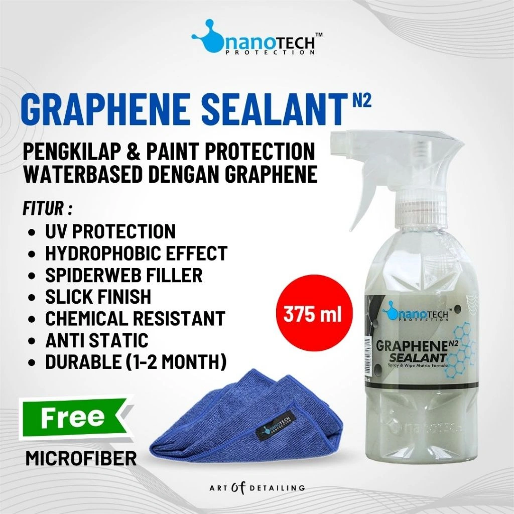 GRAPHENE SEALANT - nanoTECH PROTECTION - Instant Coating - Sealant Matrix Carbon Graphene - Nano Ceramic Soft Coating - Paint Protection - Soft Coat - Perawatan Coating Maintenance - Pengkilap Mobil - Pengkilap Motor - Sealant Guard