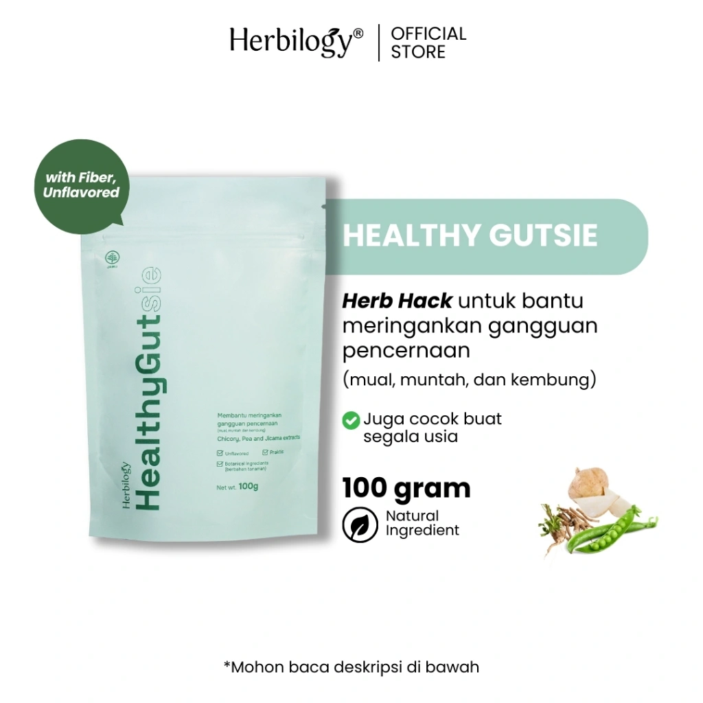 Herbilogy Healthy Gutsie - Inulin, Fiber & Prebiotic 100g