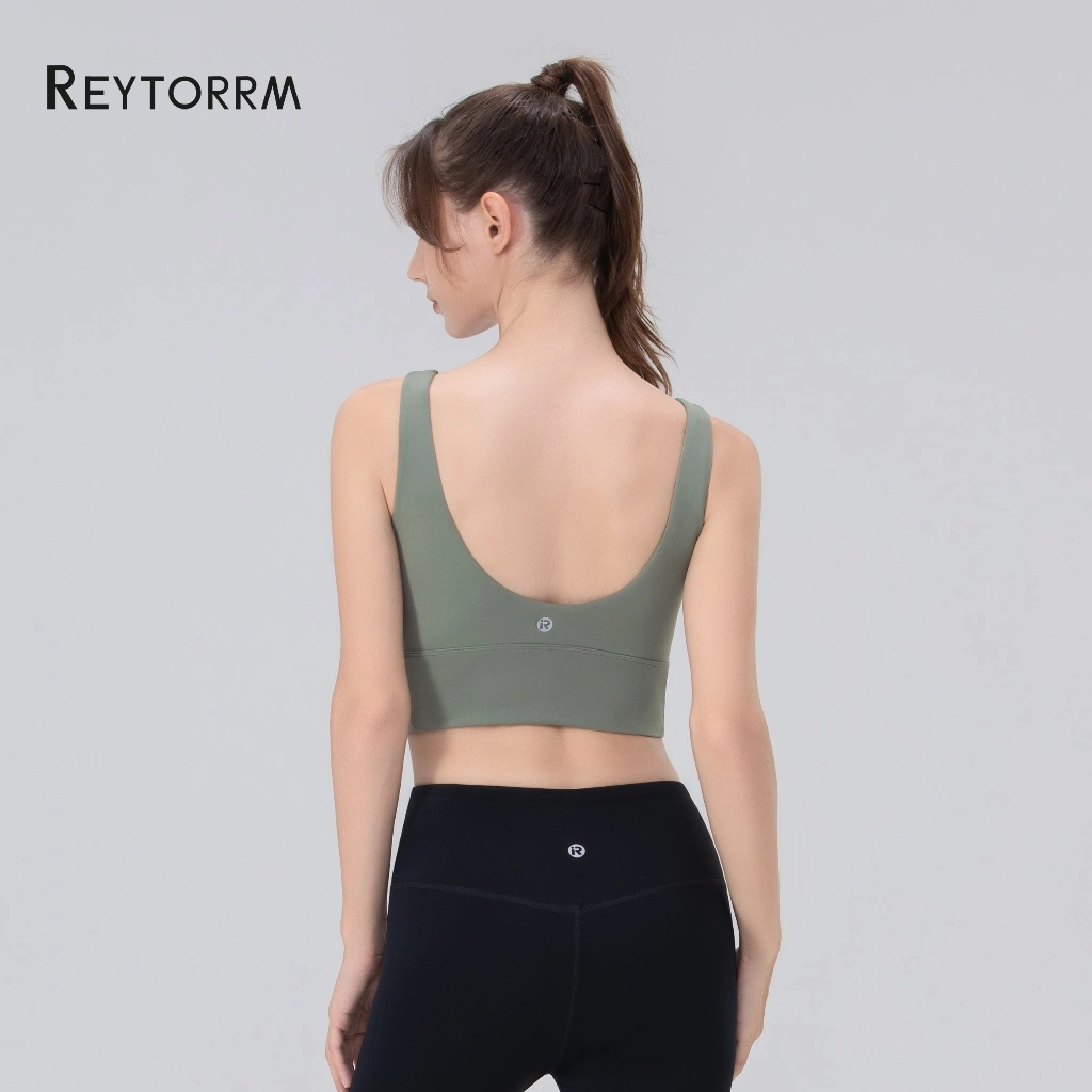 Reytorrm Sport Bra Push Up BH Pakaian Olahraga Kekuatan Tinggi Shockproof Fitness Vest Running Yoga Bra(WX015)