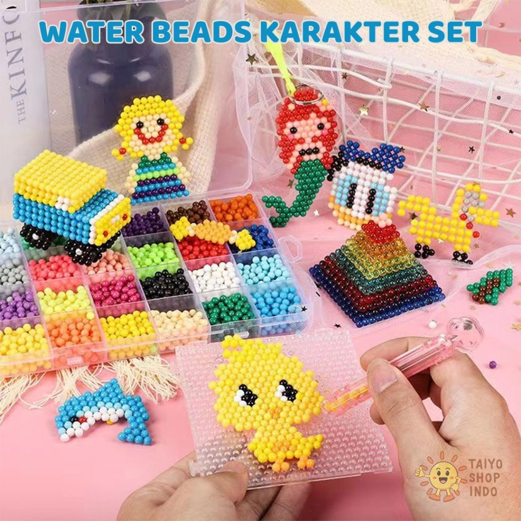 TAIYO DIY Magic Water Beads Karakter Set Manik Manik Kreatif Aksesoris Seni Edukasi Mainan Anak