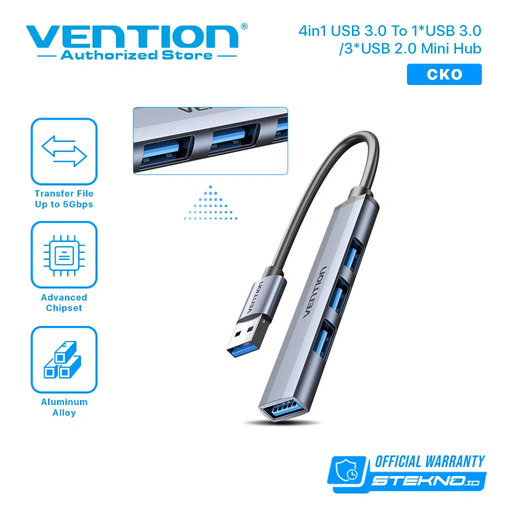 Vention Usb Hub 4 Port 2.0 3.0 Ultra Slim Mini Design