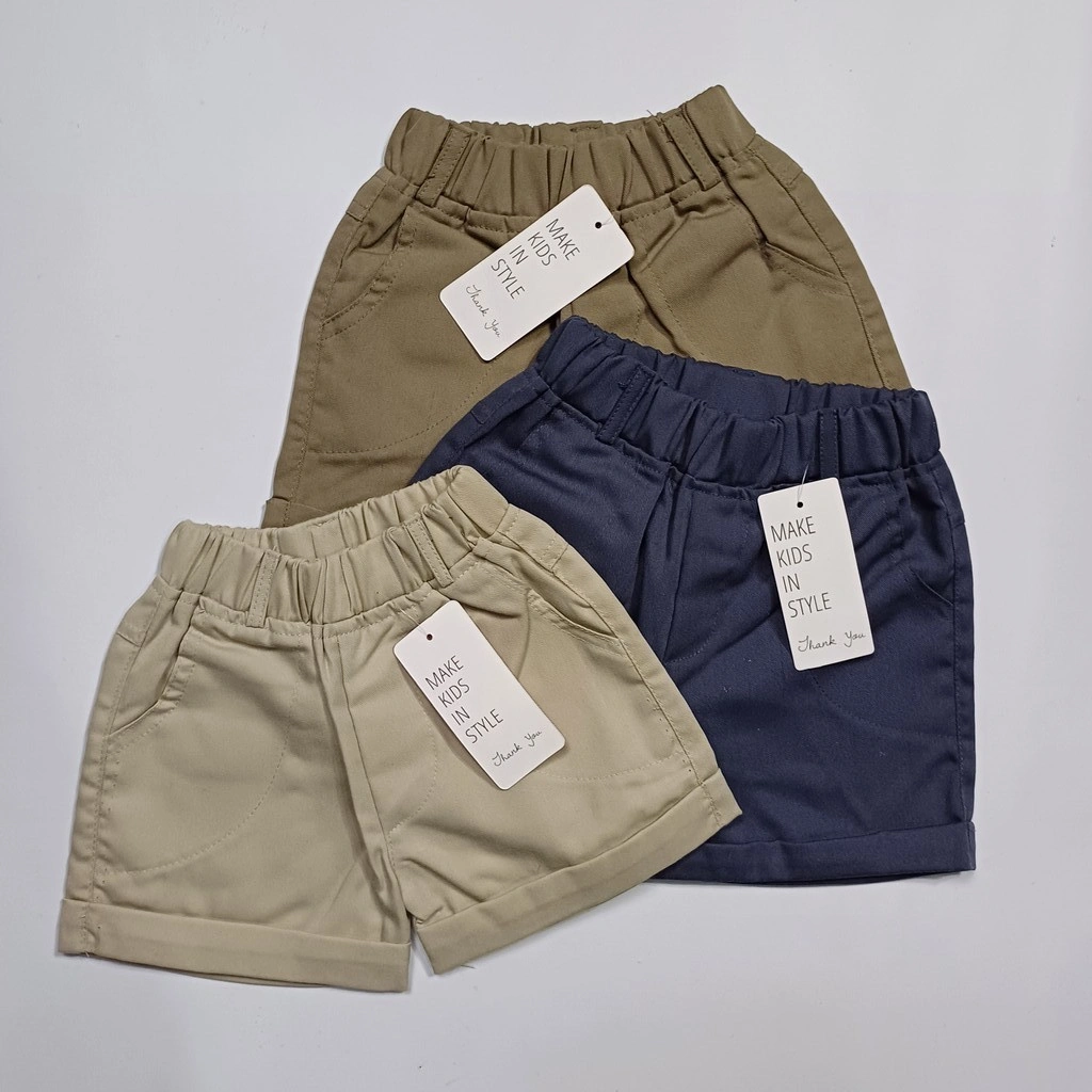 PAKET HEMAT 3 PCS CELANA PENDEK CHINO ANAK 1-5 TAHUN