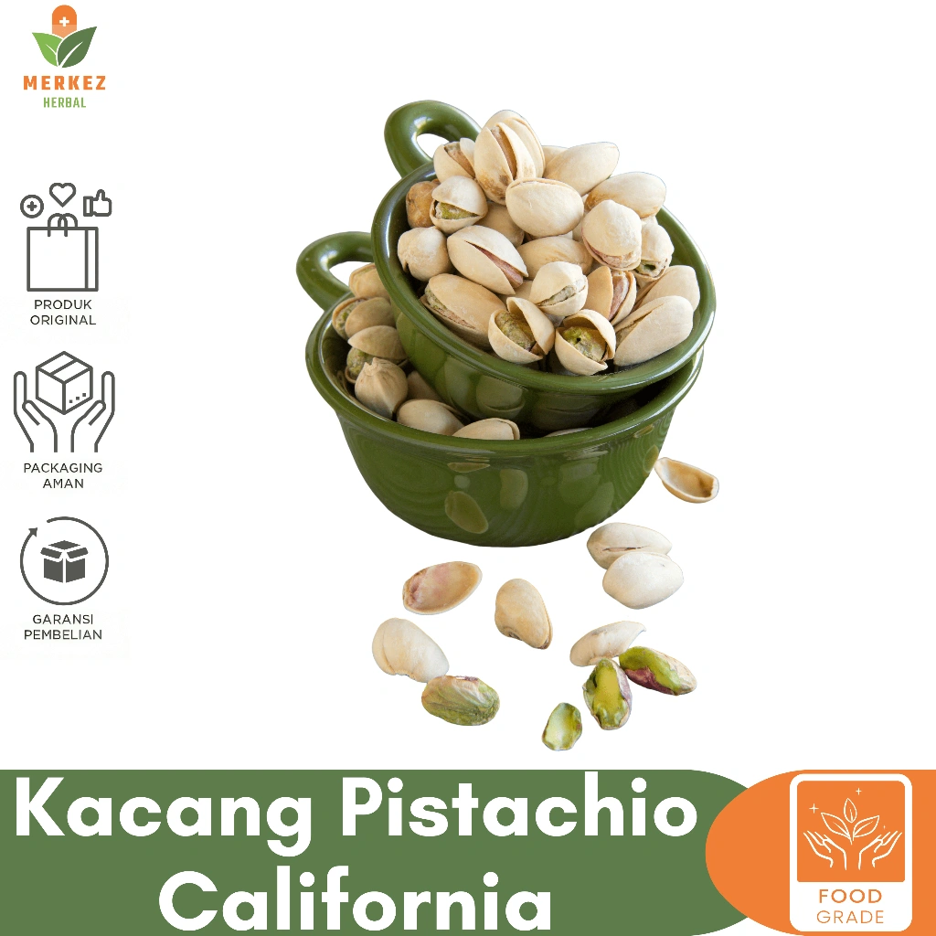 Kacang Arab Pistachio Pistacio Roasted Panggang 1Kg / Kacang Fustuk Ketawa Arab 1 Kg Oleh Haji Umroh