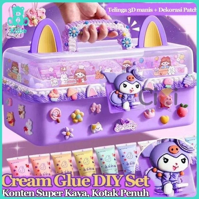 【Ready Stock】Set DIY Gantungan Kunci Diy Deco Cream Set  DIY Keychain  Hadiah Ulang Tahun