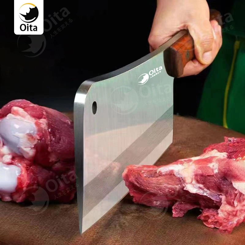 Oita Pisau Daging Cincang 1.2kg Pisau Dapur Super Tajam Pisau Cacah Tulang Daging Potong Pisau Stainless
