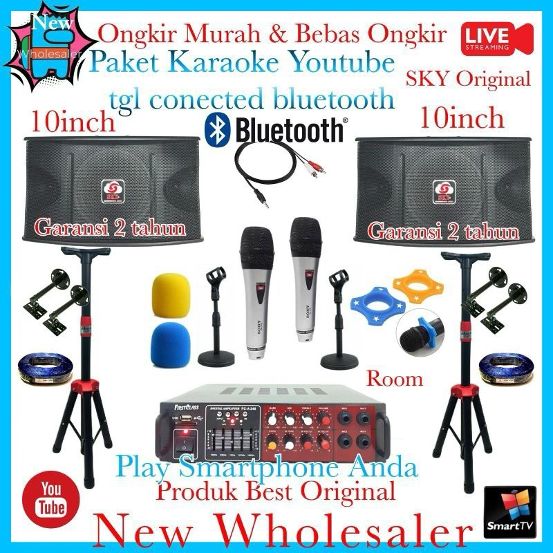 Paket sound System Karaoke Sky Villa Cafe Klinik 10 inch pilih varian 1 set Original