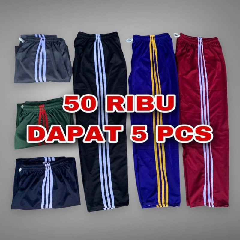 Promo Paket Celana Trening Panjang Strip Samping Celana Olahraga Jogging Lari Celana Olahraga Panjang