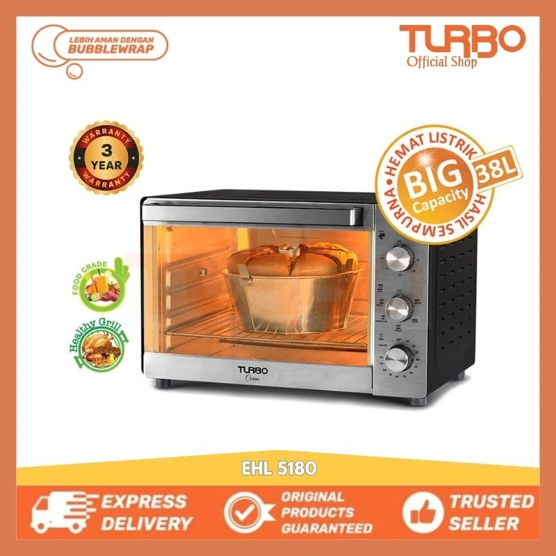 Turbo Carino Oven Toaster 38L EHL5180 Original Garansi Resmi 3 Tahun