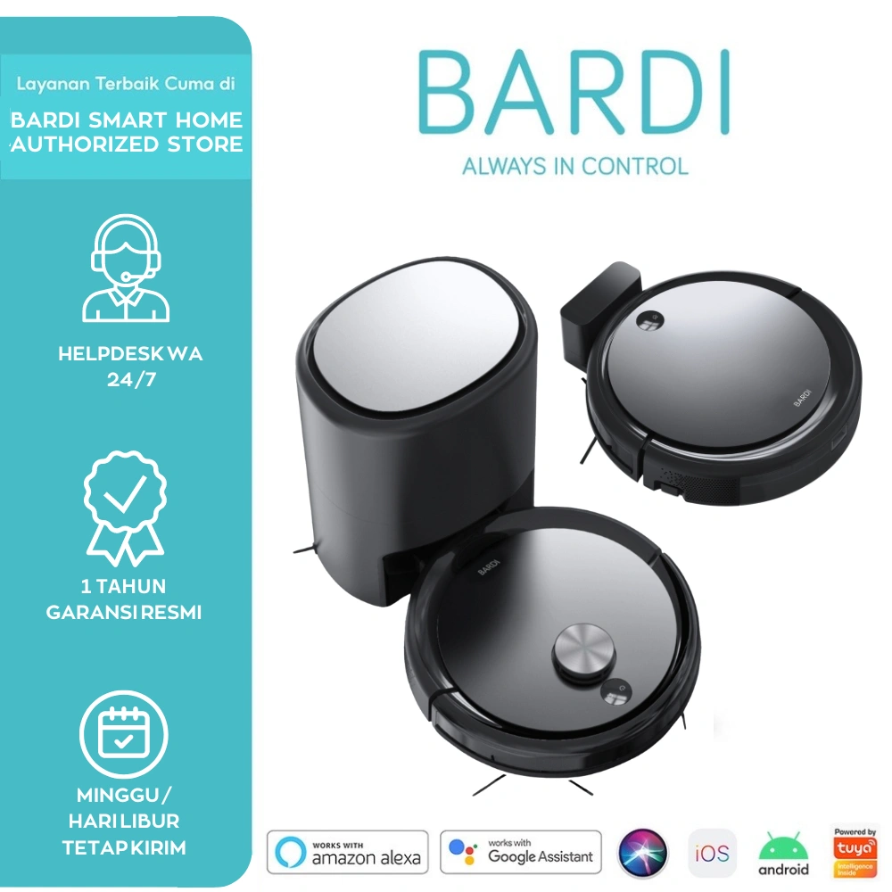BARDI Vacuum Robot Brush & Mop with Station (X-STM) and without Station (X-GM) Sapu Pel