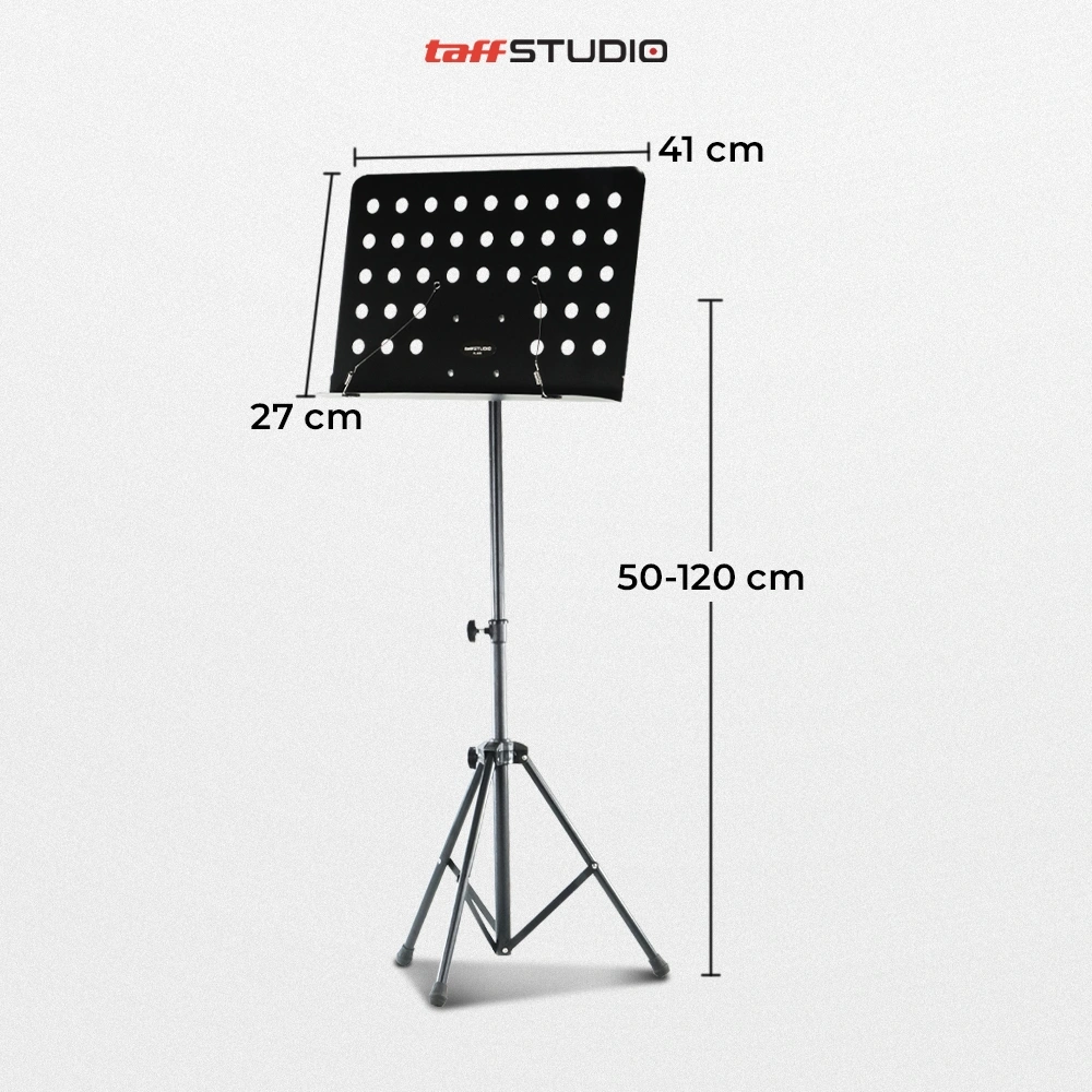TaffSTUDIO Stand Teks Lagu Partitur Sheet Musik 180 Derajat Adjustable - FL-05R - Black