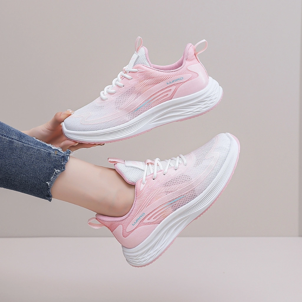 LURAD Sepatu Wanita Olahraga QN2511 Running Sneakers Breathable Cewek Warna Soft Unik New Ringan