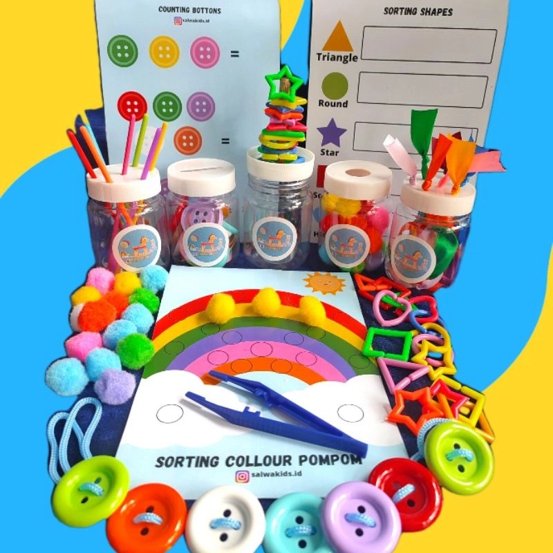 Mainan Belajar Montessori Sensory Busy Jar Mainan Edukasi Anak Termurah & Terlengkap