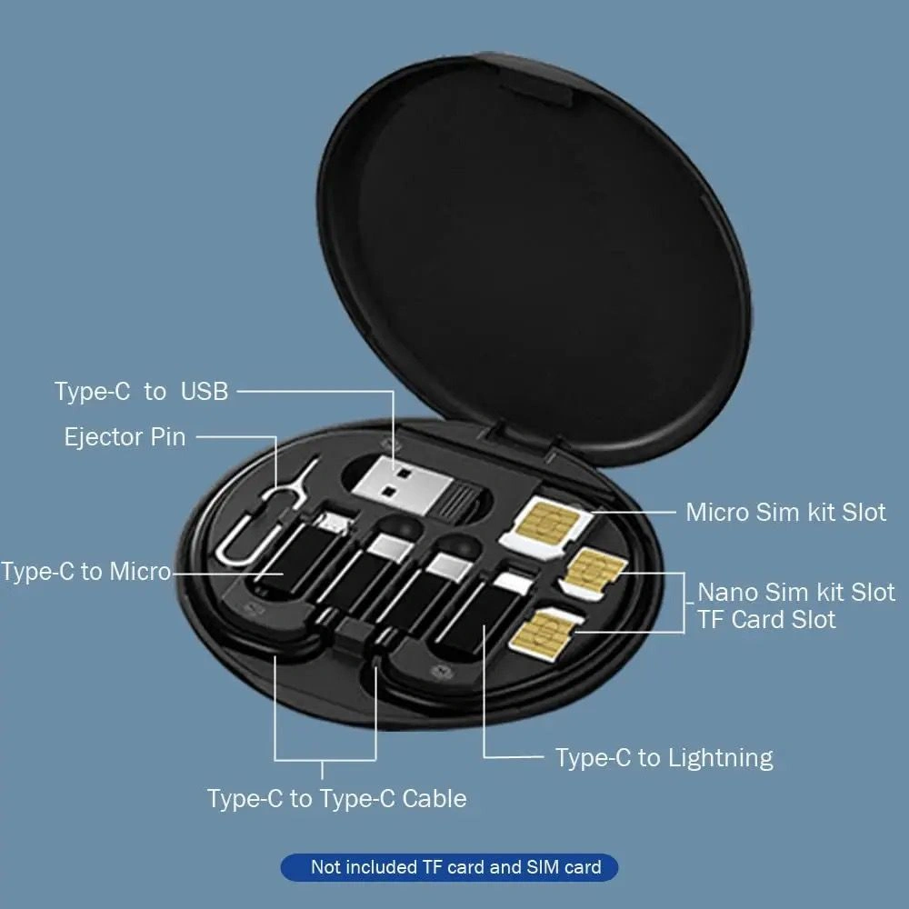 Super Fast Data Transfer 60W Fast Charging KABEL Data Holde / All in One Cable Micro Type C Android Lightning IPHONE Phone Holder