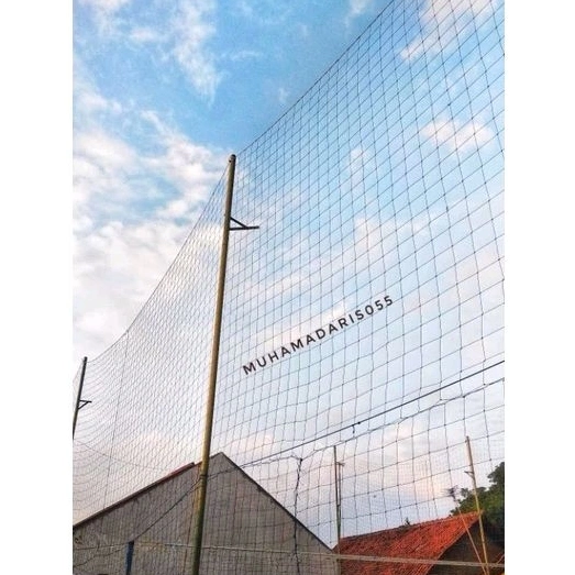 (6x12m) 2mm jaring penghalang lapangan voly jaring pagar lapangan volly sepak bola