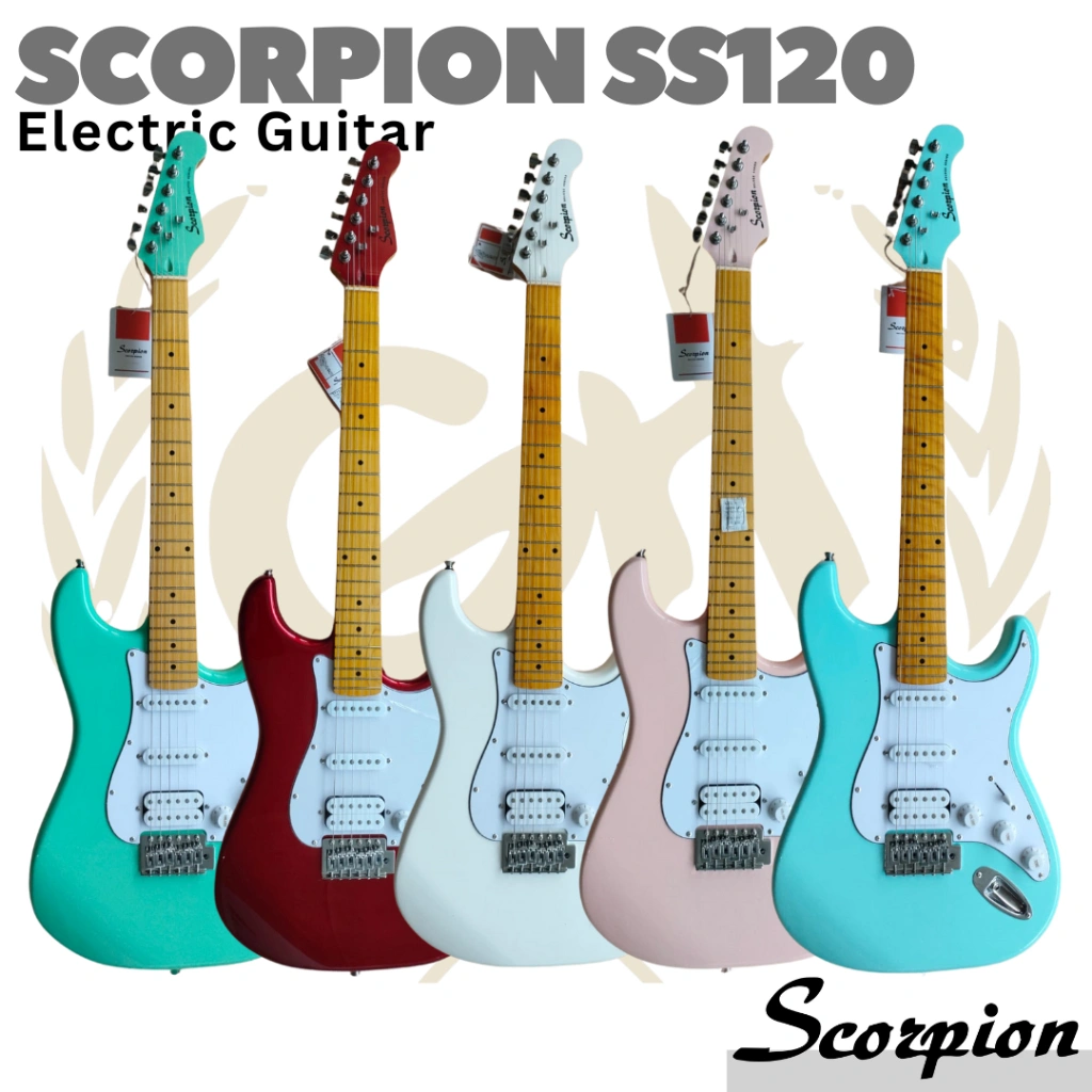 SCORPION SS120 Deluxe Series Electric Guitar | Gitar Listrik Elektrik Stratocaster