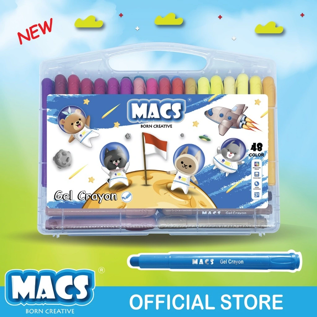MACS Gel Crayon 48 Warna Colors