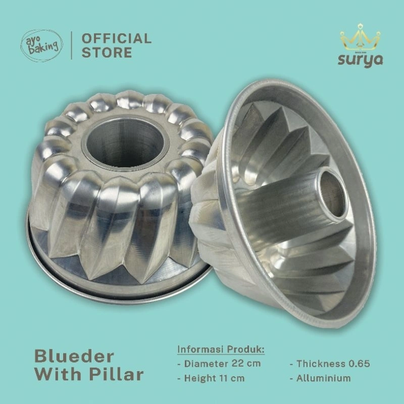 SURYA Loyang Bolu Full Press | Cetakan Bolu | Loyang Marmer Cake | Loyang Sultan | Loyang Alluminium