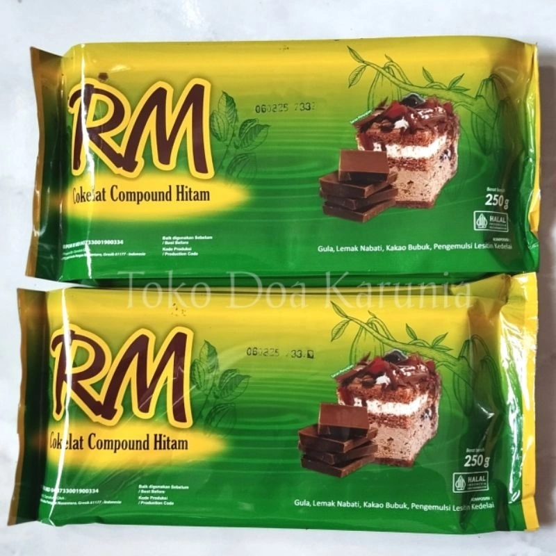 Coklat batangan RM 250gr | Dark compound chocolate | Coklat Batangan 250 gram