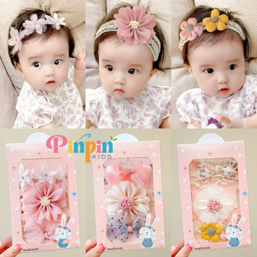 Pinpin Kids - Set Bandana Bayi isi 3 pcs / Headband Anak Premium / Headband Terlaris Lucu