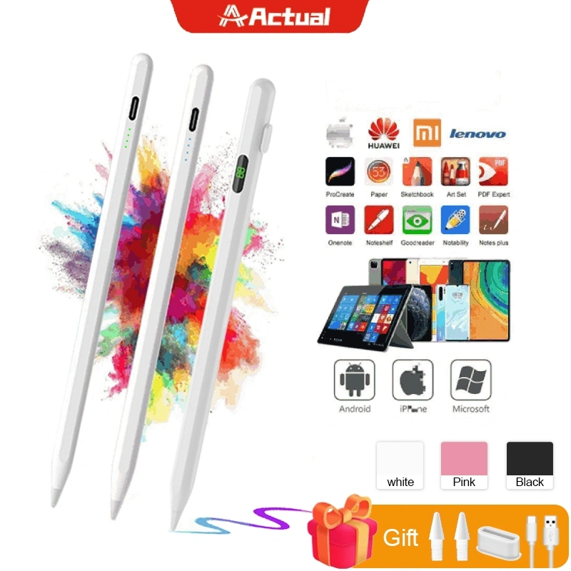Stylus Pen Universal Actual【COD】Universal Stylus Pen for Android iOS Tablet Mobile Phone pena layar sentuh Multifunctional Screen Touch Pen Pencil Active Stylus Drawing