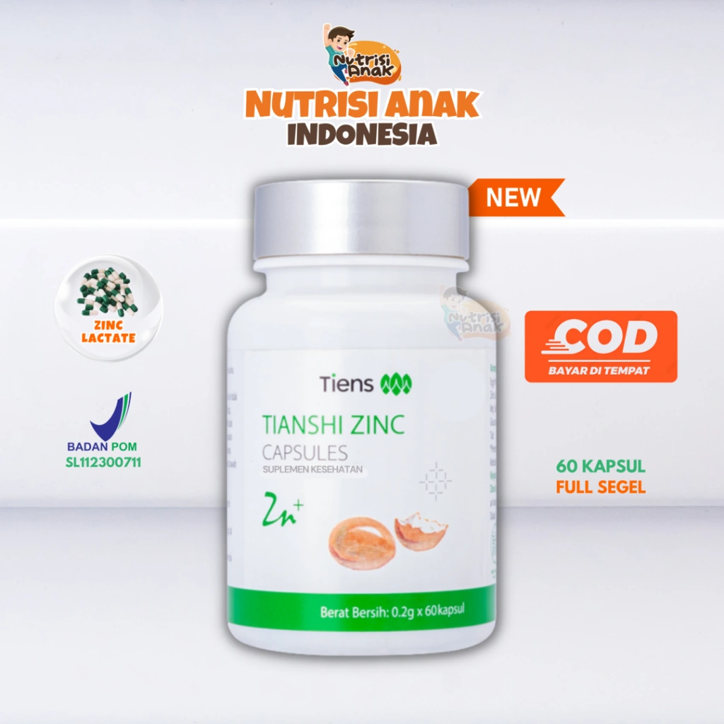 [Nutrisi Anak] Tianshi Zinc Capsules Original - Dilengkapi Bubuk Protein Telur - BPOM
