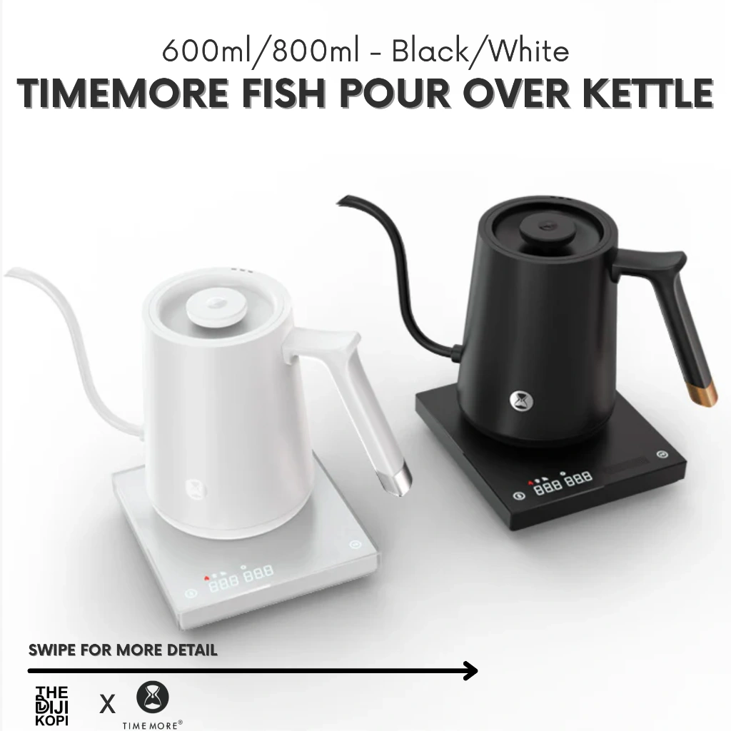 TIMEMORE FISH BASIC ELECTRIC GOOSENECK KETTLE TEKO LEHER ANGSA DIGITAL