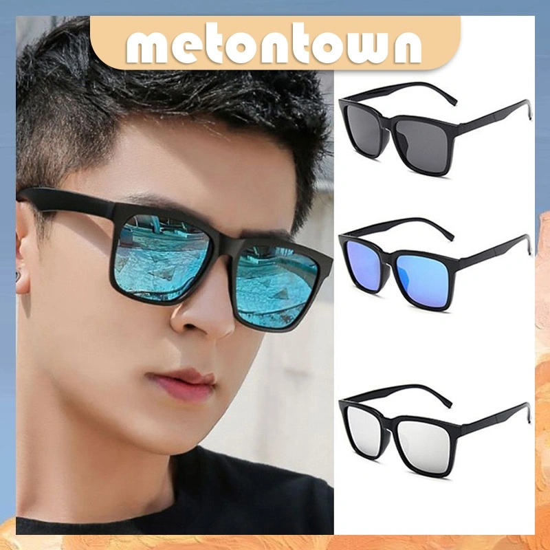 Metontown - Kacamata Hitam Hitam Untuk Pria Perrlindungan Sinar Matahari Sunglasses Fashion Men