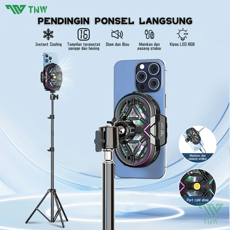 TNW S9Max Fan Cooler Pendingin hp Cooling Fan Gaming Cooler HP Mobile Phone 3 Mode Cooler Game Radiator