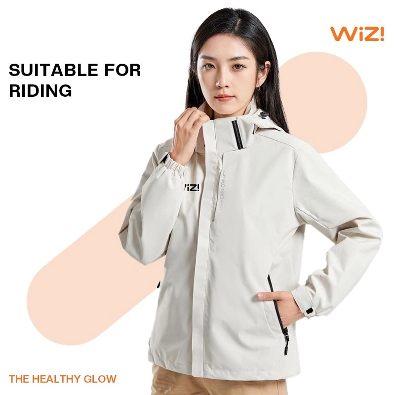 WiZi Jaket Olahraga Wanita Jaket Ritsleting Anti Air Anti Angin Jaket Motor (JK66)