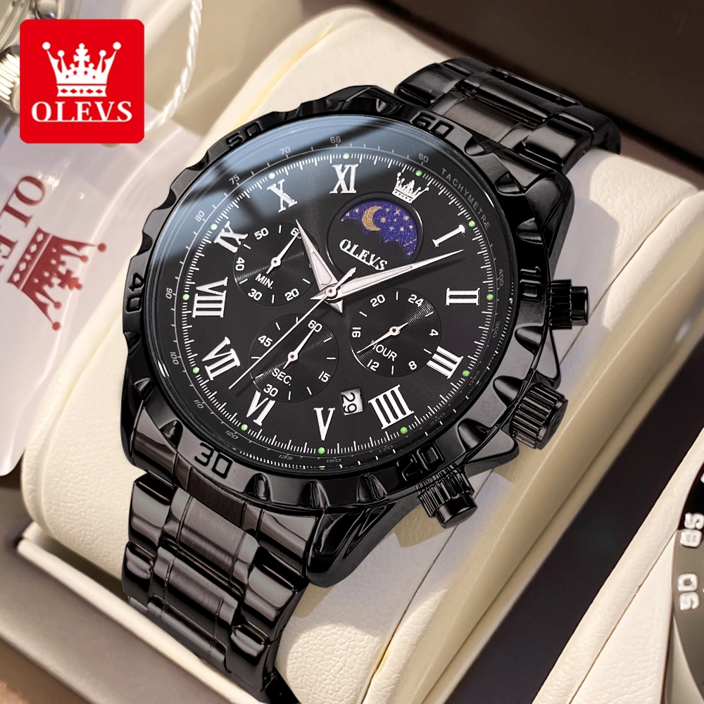 OLEVS Jam Tangan Pria Anti Air Original Analog Cowok Multifungsi Keren Mewah Luxury Watch Men