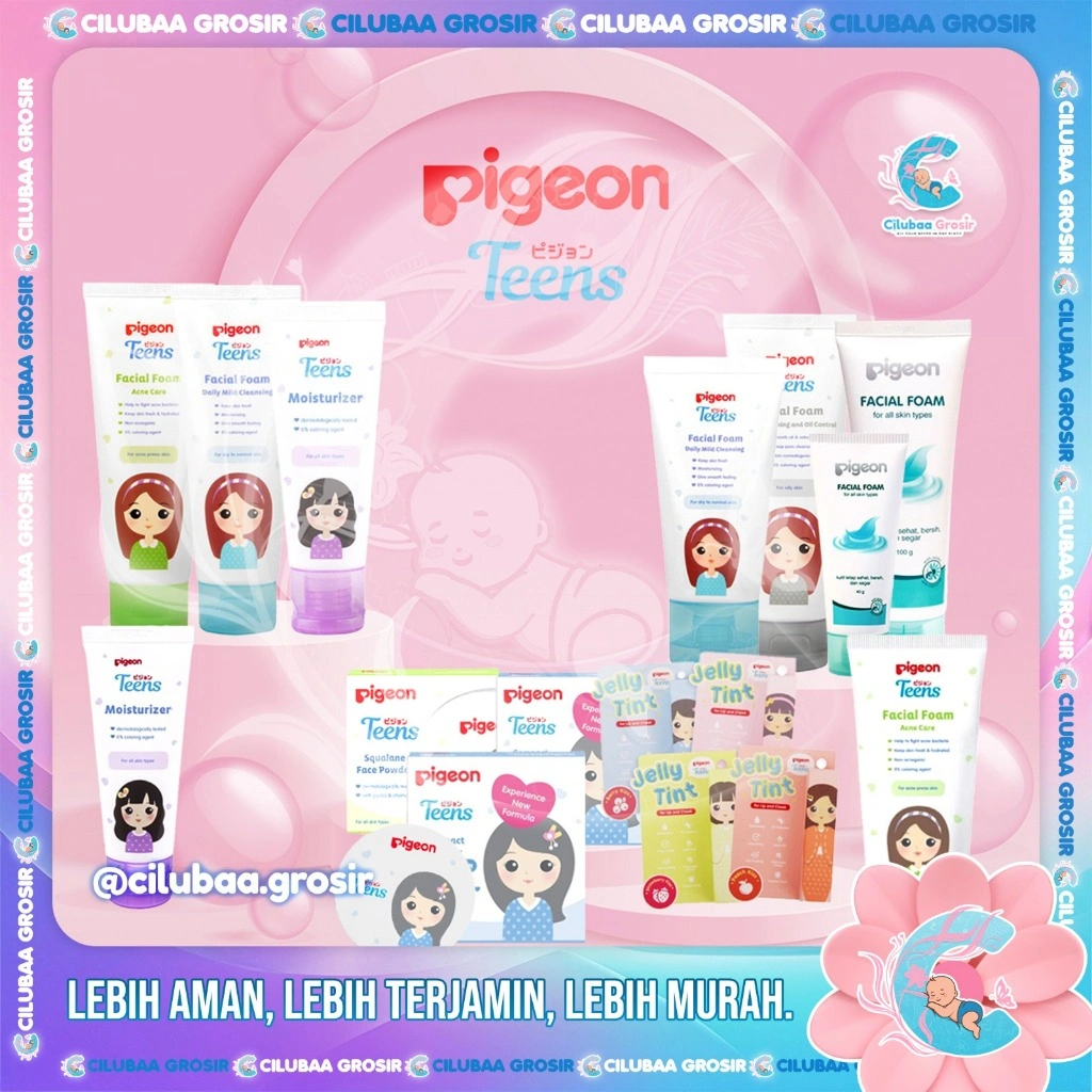 PIGEON TEENS Facial Foam 40gr 100gr || Moisturizer || Face Powder Original BPOM